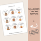 Halloween Cupcake Toppers