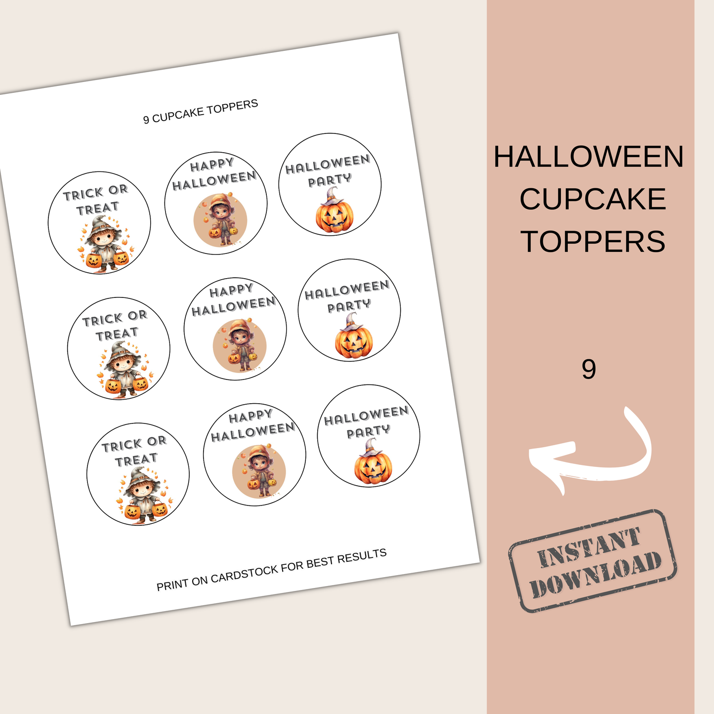 Halloween Cupcake Toppers