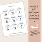 60th Birthday Cupcake Toppers Man
