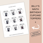 9th Birthday Cupcake Toppers Boy