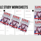 Great Commandment Bible Study Worksheet