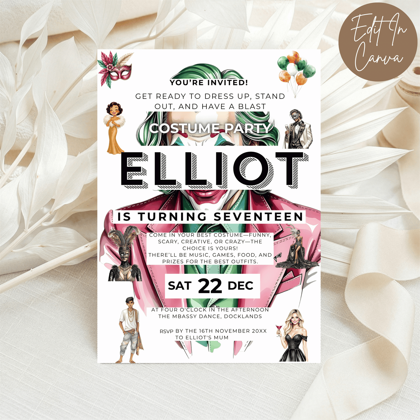 17th Birthday Invitation