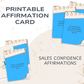 33 Sales Confidence Affirmations