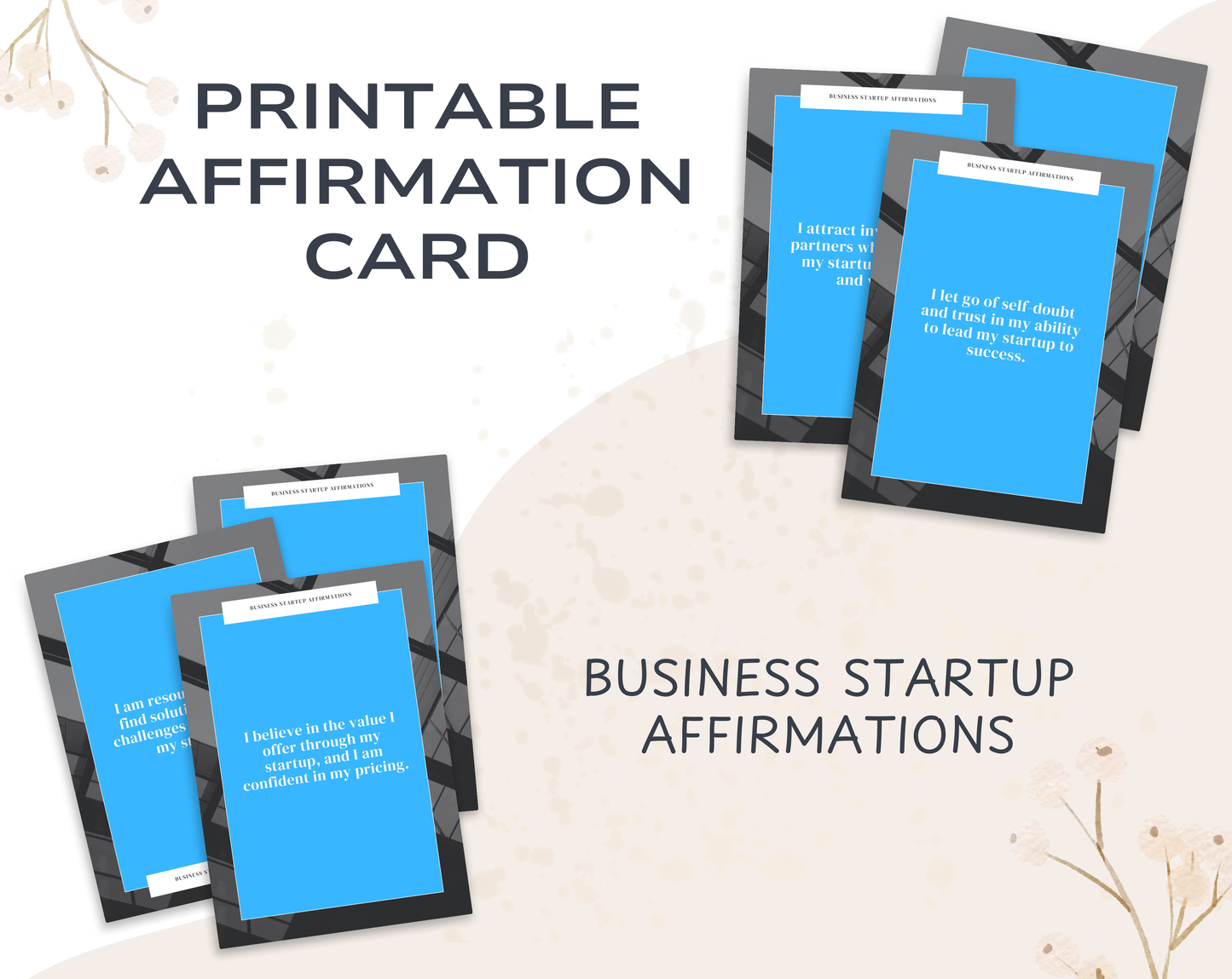 30 Business Startup Affirmation Cards