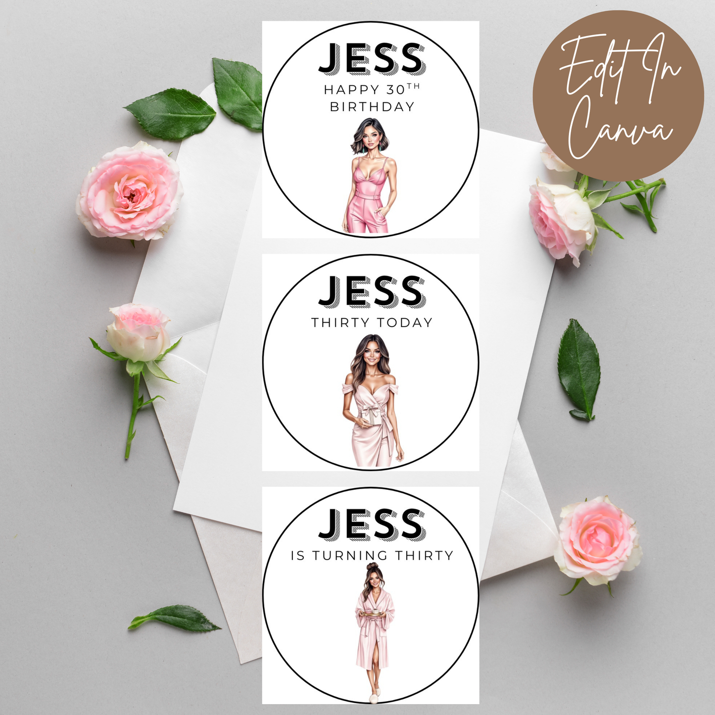 30th Birthday Cupcake Toppers Woman