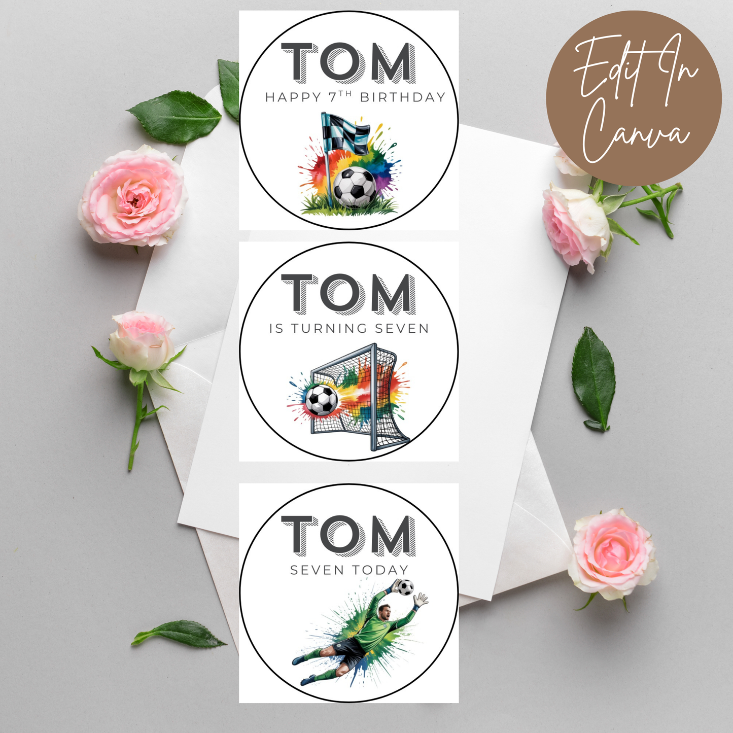 7th Birthday Cupcake Toppers Boy