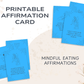 30 Mindful Eating Affirmation Cards