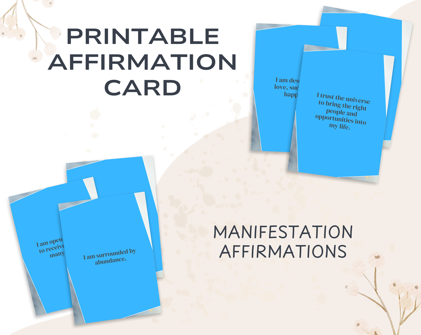 25 Manifestation Affirmation Cards