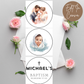 Baptism Cupcake Topper Boy