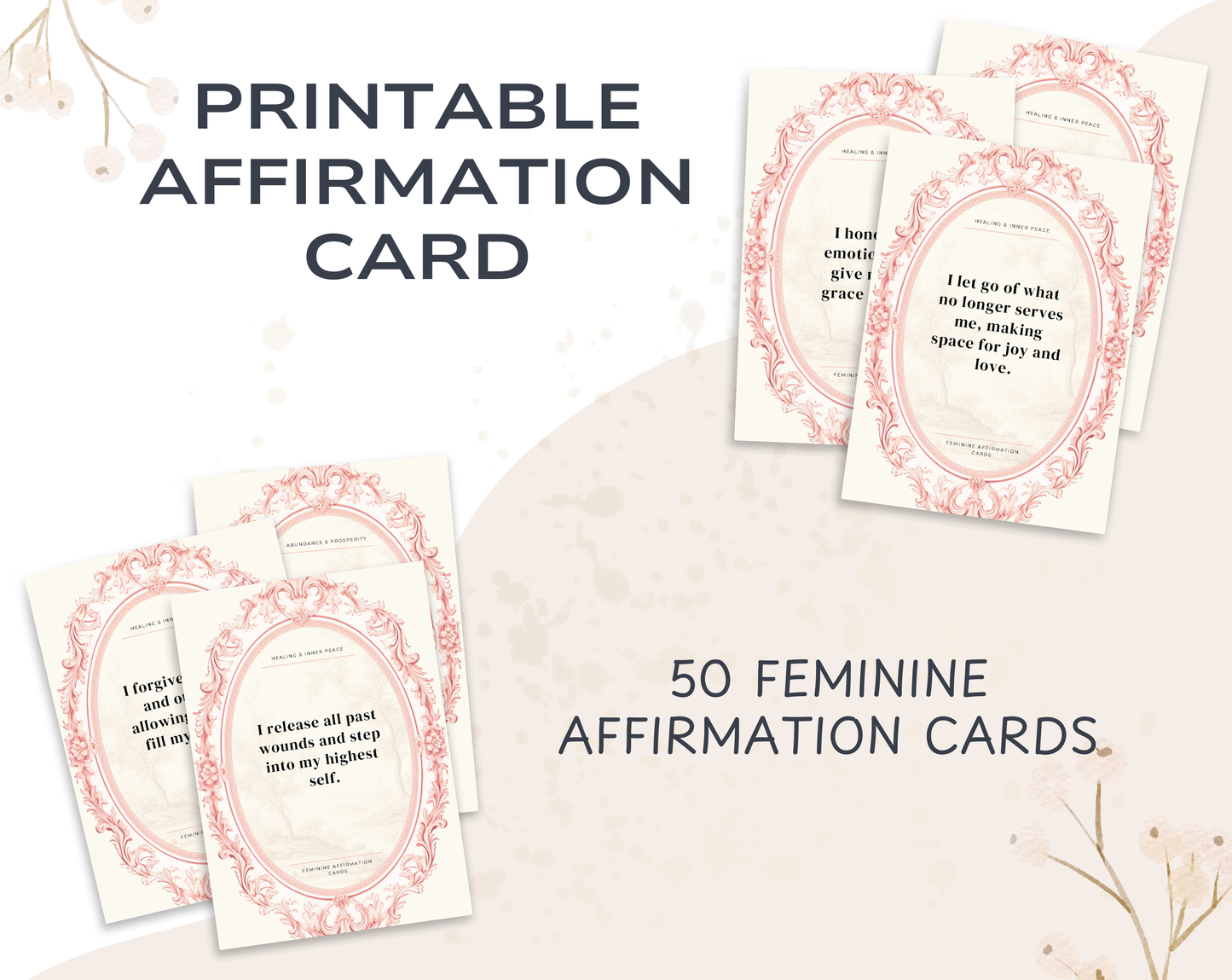 50 Feminine Affirmation Cards