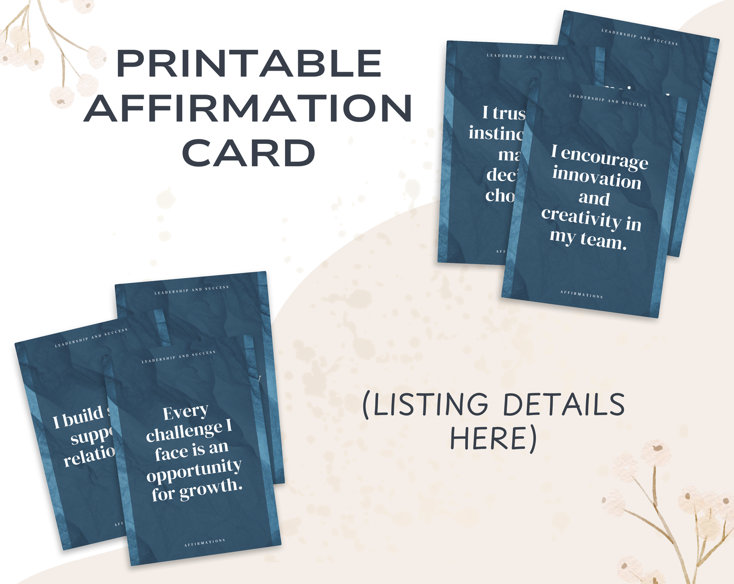 90 Mens Daily Affirmation Cards