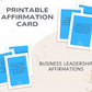 30 Business Leadership Affirmation Cards