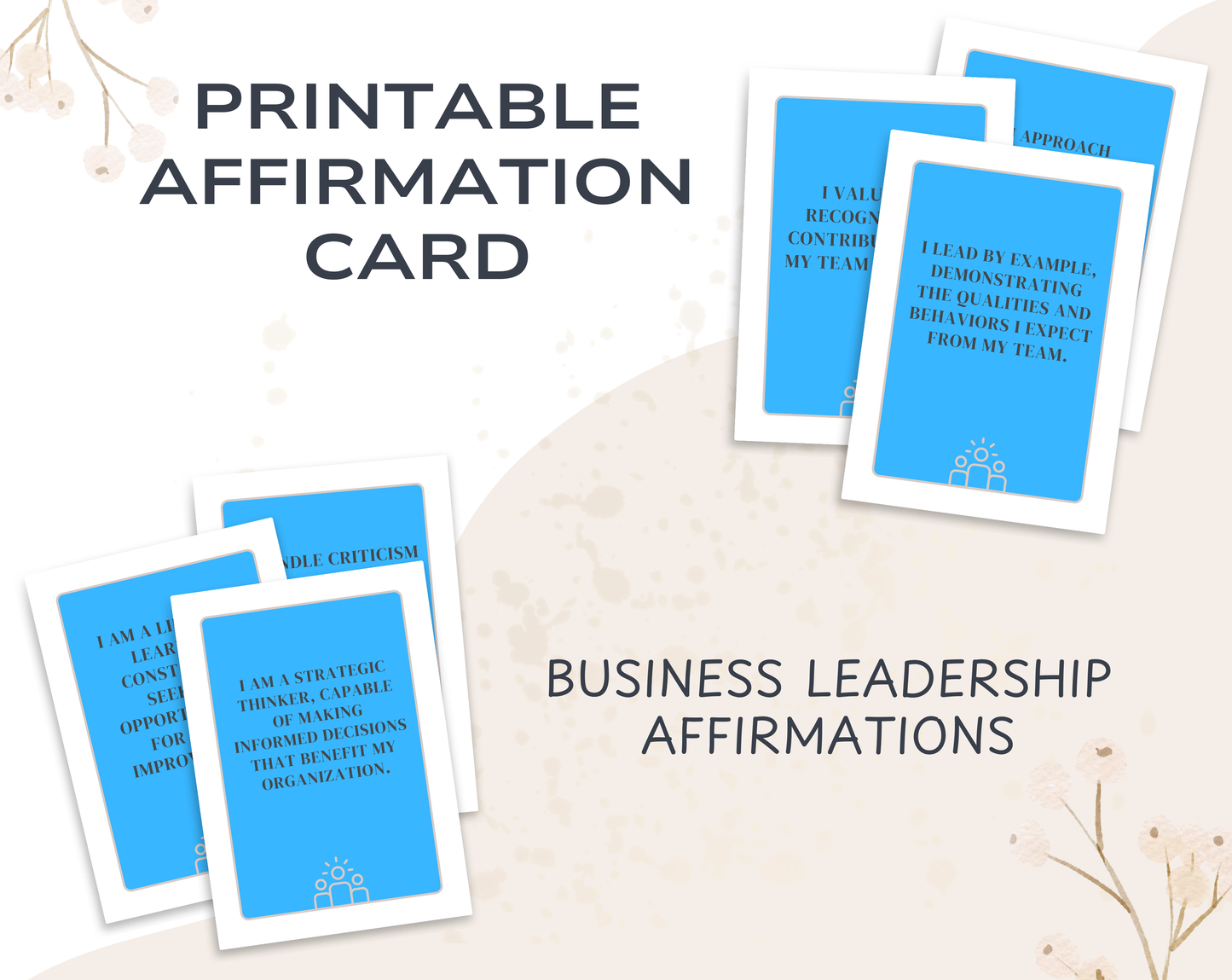 30 Business Leadership Affirmation Cards