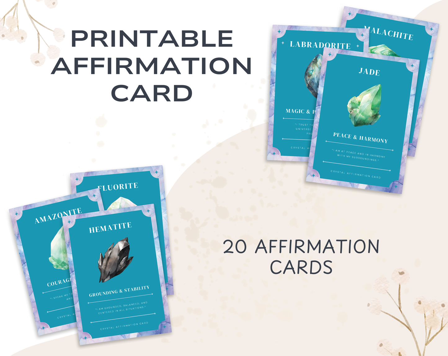 Crystal Affirmation Cards