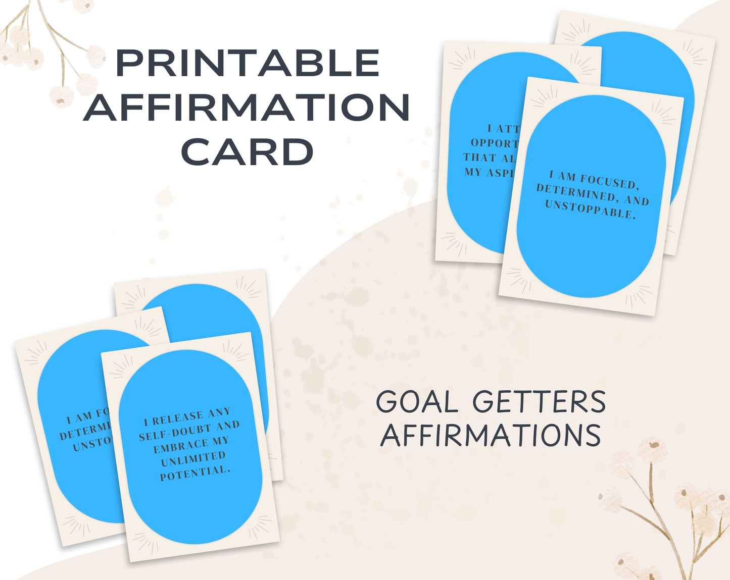 28 Goal Getter Affirmation Cards