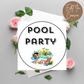 Pool Party Cupcake Topper