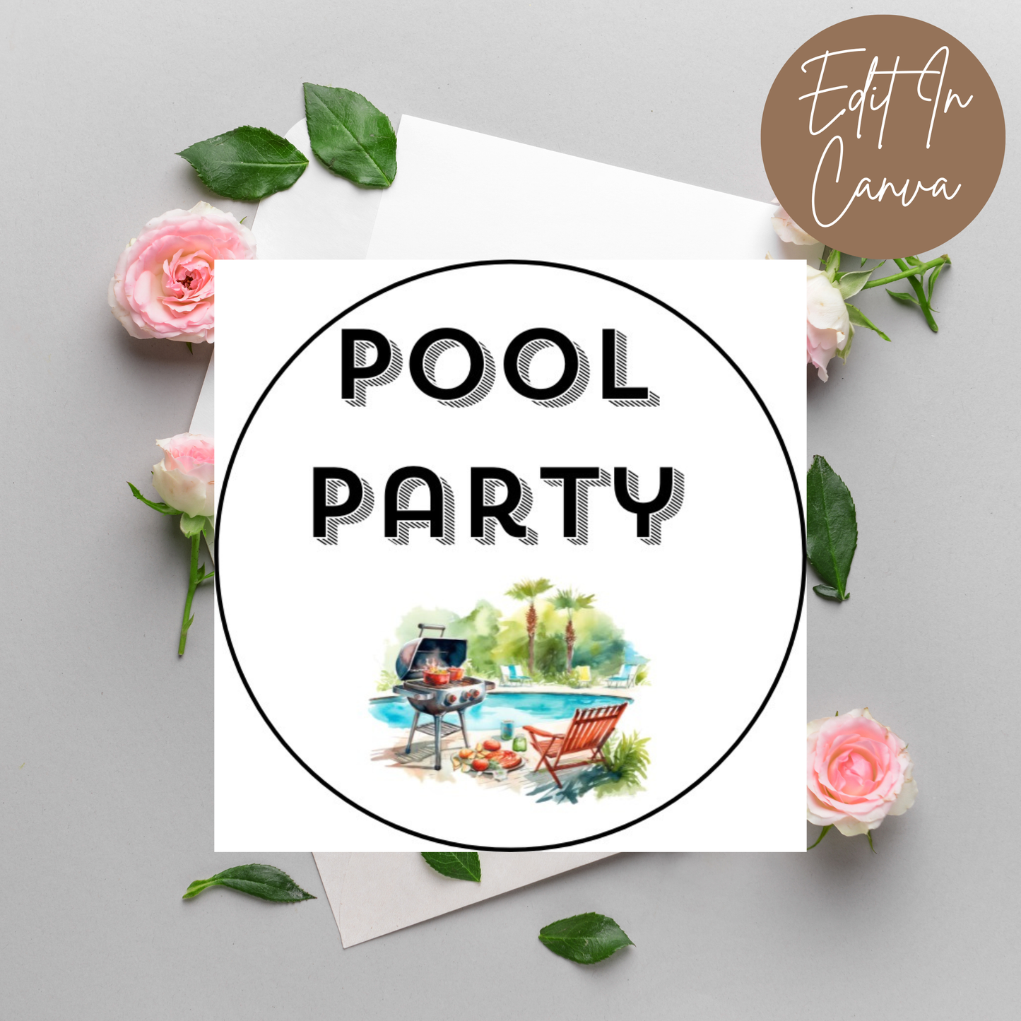 Pool Party Cupcake Topper