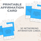 30 Networking Affirmation Cards