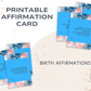 30 Birth Affirmation Cards