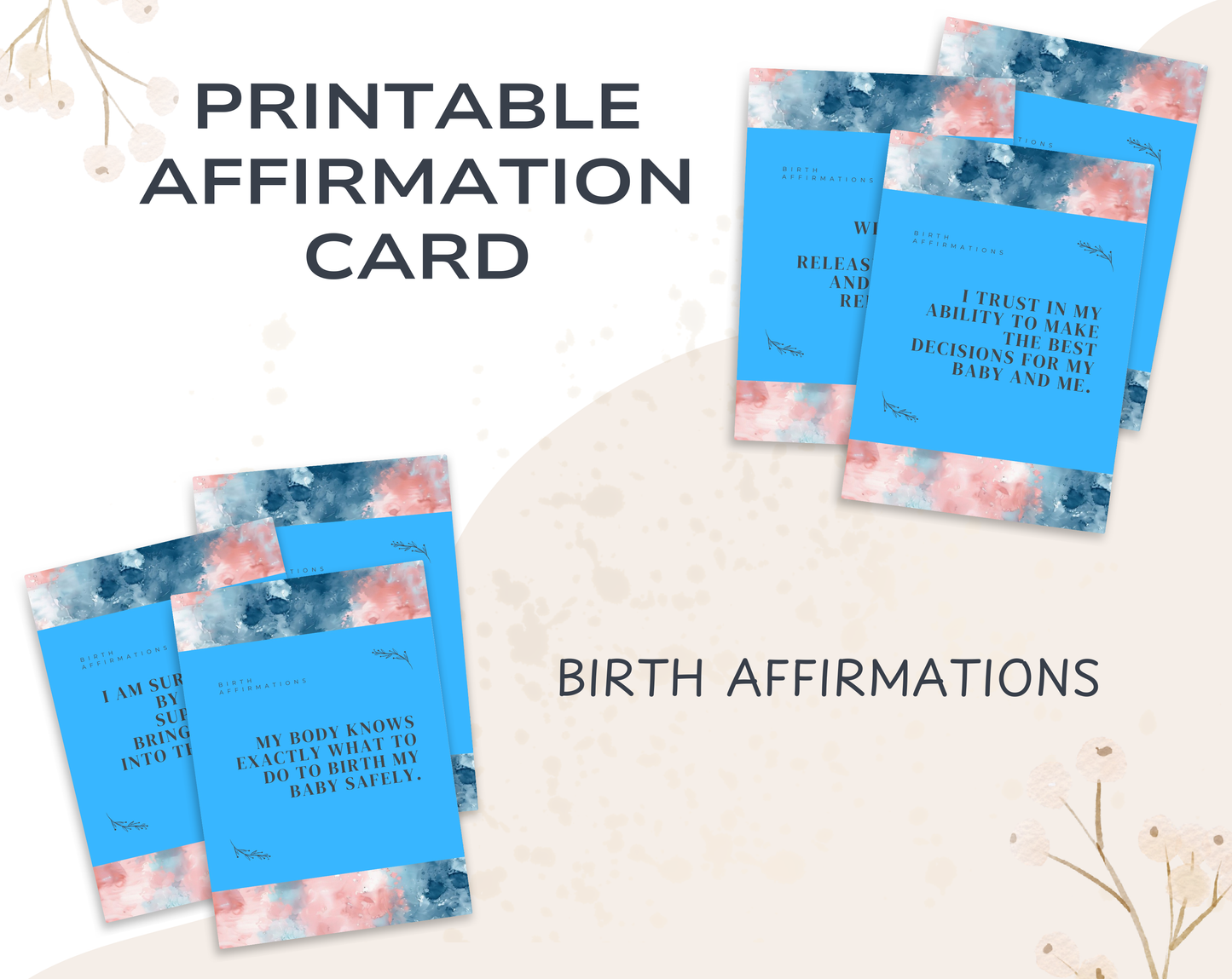 30 Birth Affirmation Cards