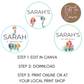 1st Birthday Cupcake Toppers Girl