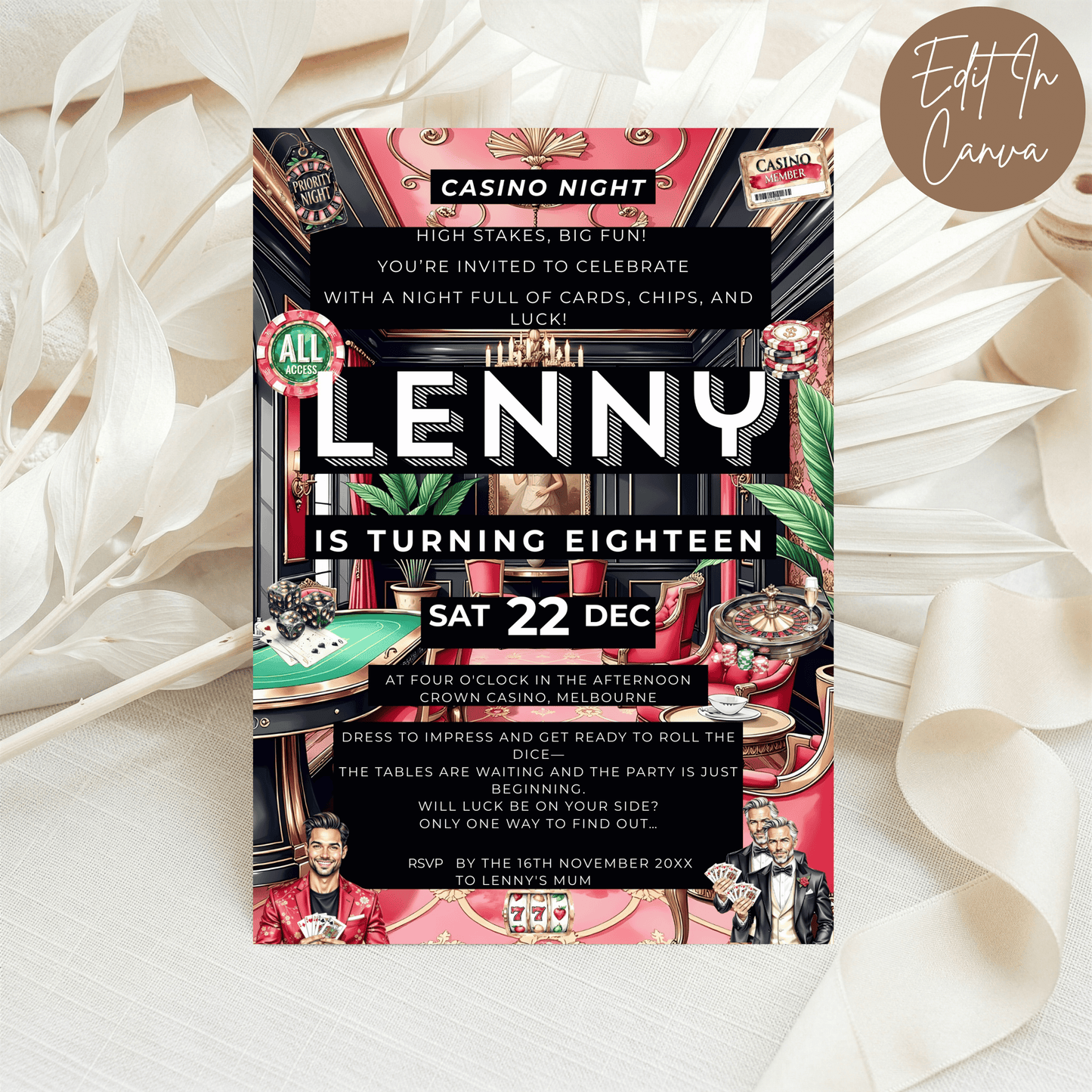 18th Birthday Invitation