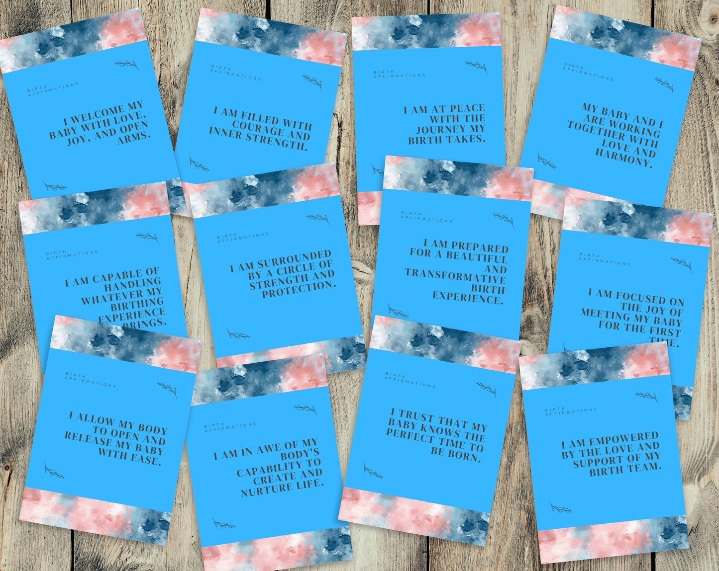 30 Birth Affirmation Cards