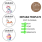 6th Birthday Party Cupcake Toppers Girl