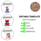 9th Birthday Cupcake Toppers Girl