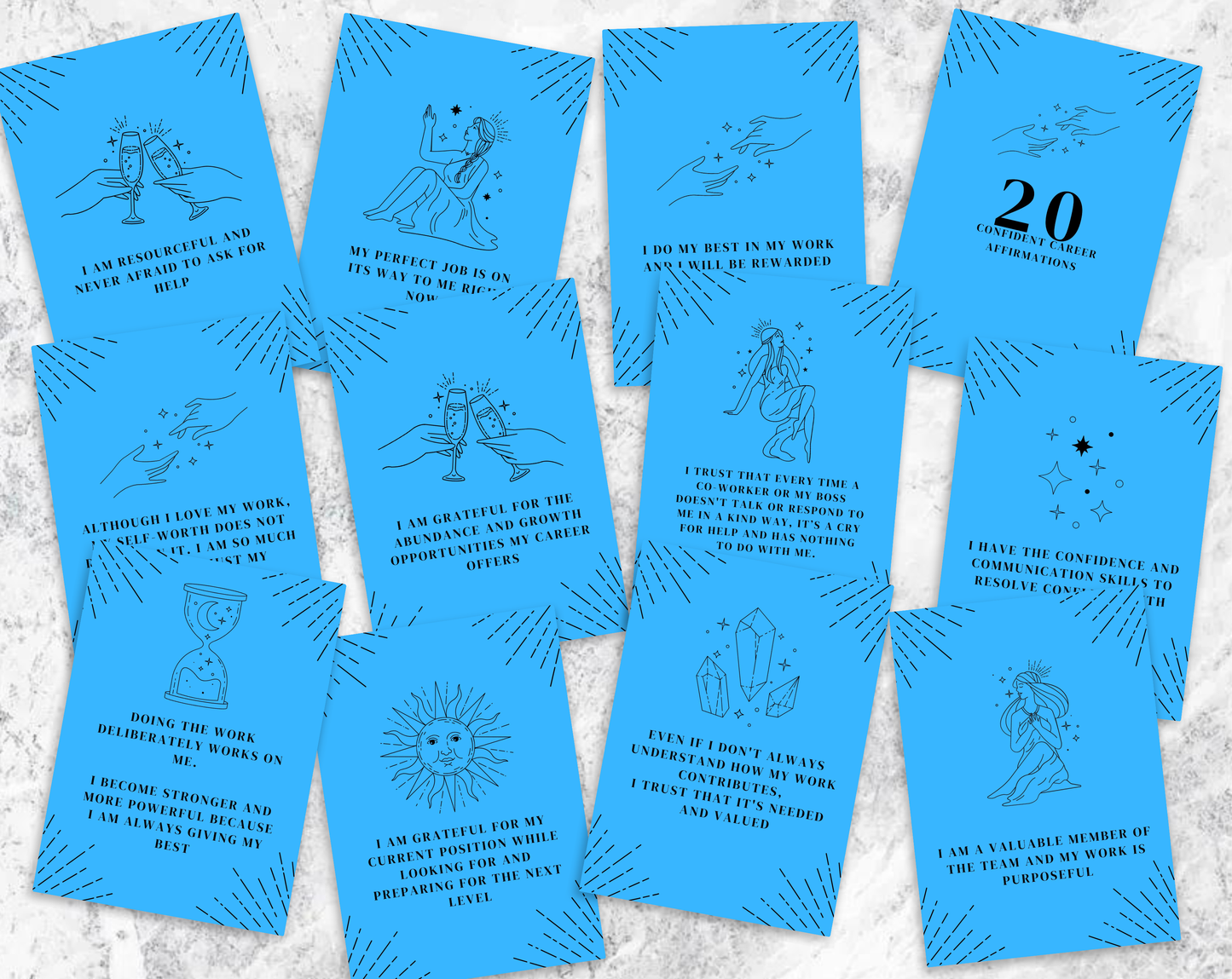 20 Confident Career Affirmation Cards