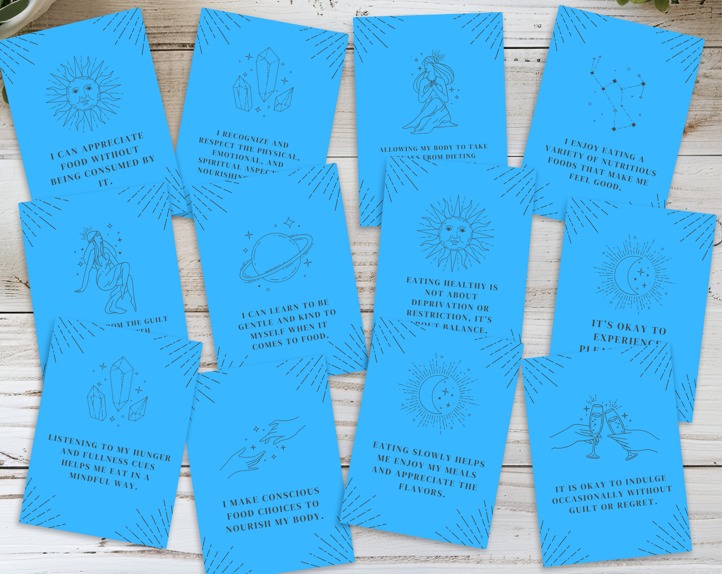 30 Mindful Eating Affirmation Cards