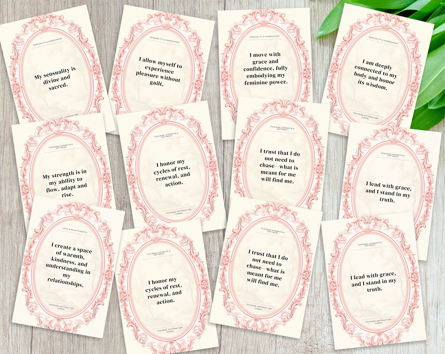 50 Feminine Affirmation Cards