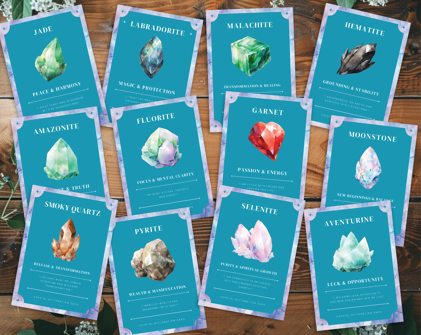 Crystal Affirmation Cards