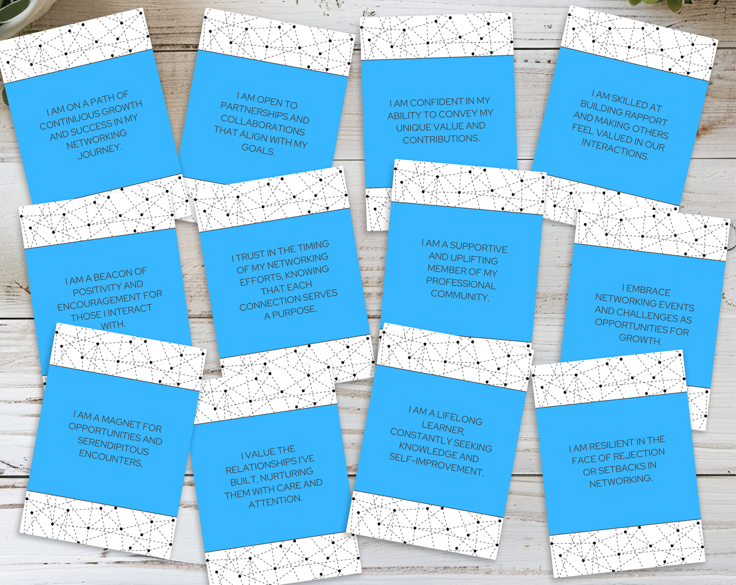 30 Networking Affirmation Cards