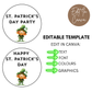 St Patrick's Day Cupcake Toppers