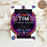 19th Birthday Invitation