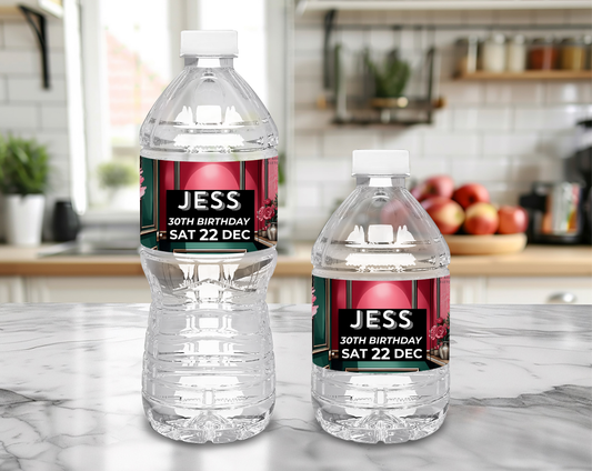30th Birthday Water Bottle Label