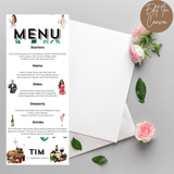 30th Birthday Menu