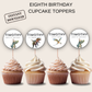 8th Birthday Cupcake Toppers Boy