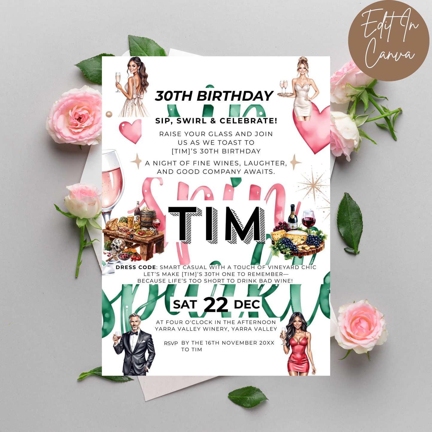 30th Birthday Invitation Male