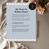 Six Ways To Reduce Stress