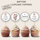 Baptism Cupcake Toppers