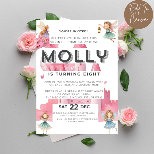 8th Birthday Invitation Female