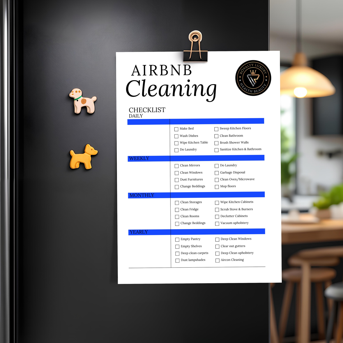 Airbnb Cleaning Checklist