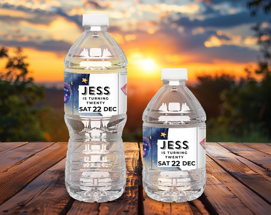 20th Birthday Water Bottle Label