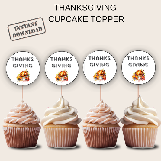 Thanksgiving Cupcake Topper