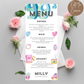 14th Birthday Menu