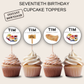 70th Birthday Cupcake Toppers Man