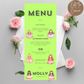 5th Birthday Menu Female