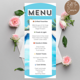 Pool Party Menu